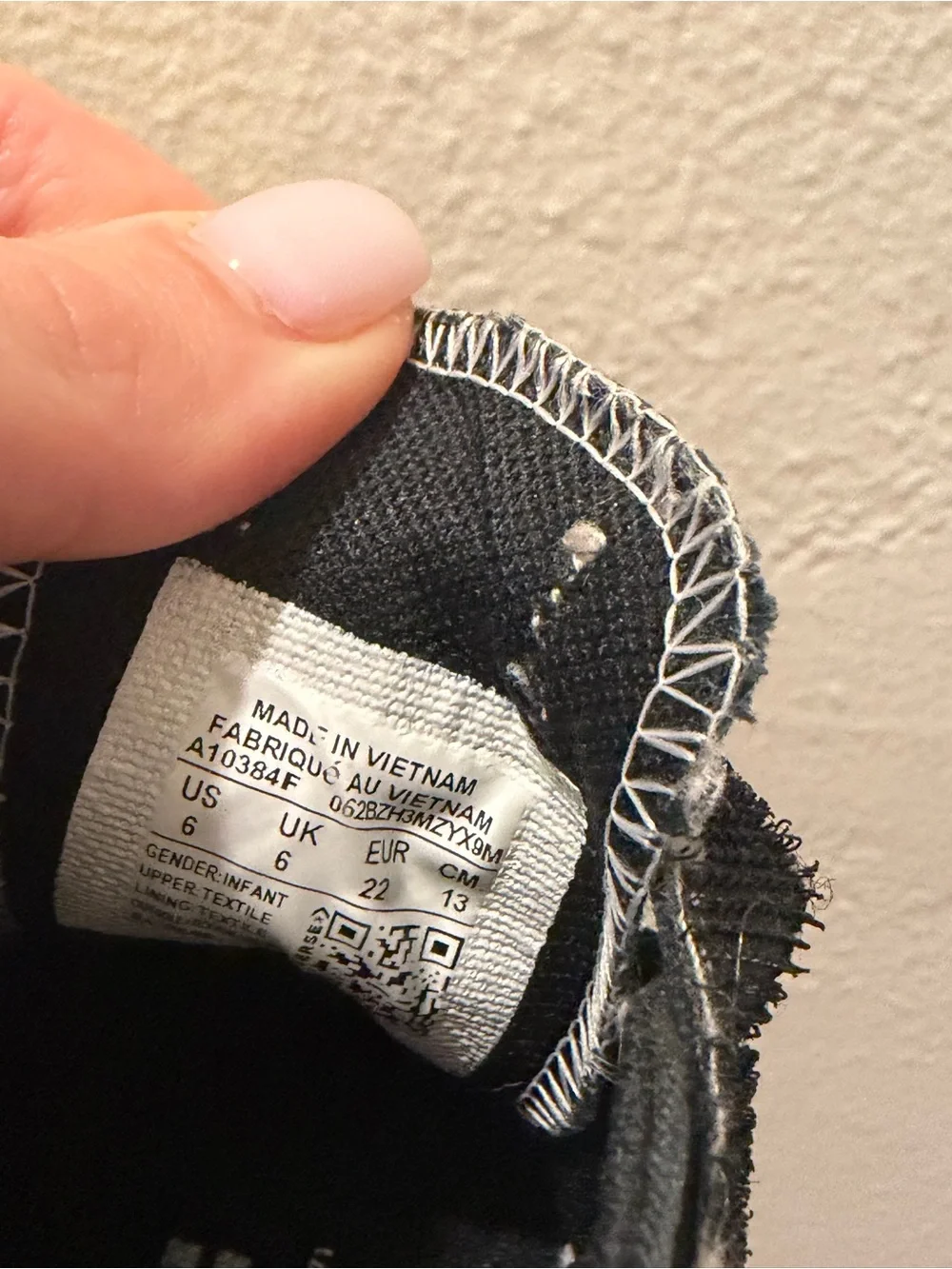 Converse Kids Black Canvas Velcro Sneakers with White Toe Cap
